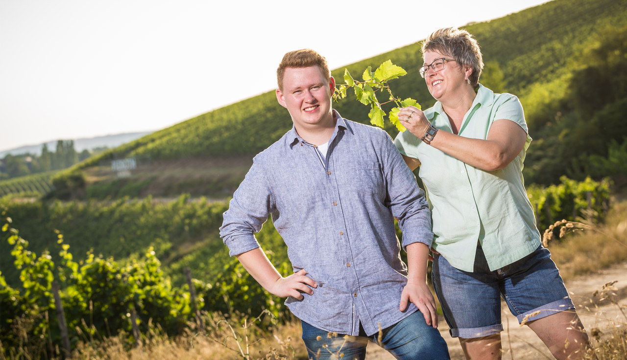 Weinblätter - Weinprobe auf dem Weingut